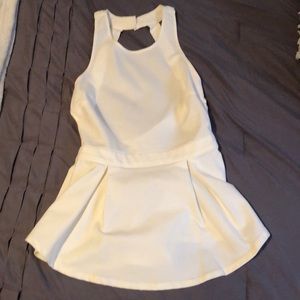 tobi button back peplum top